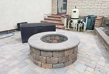 Backyard Fire Pit In Eagle Rock CA